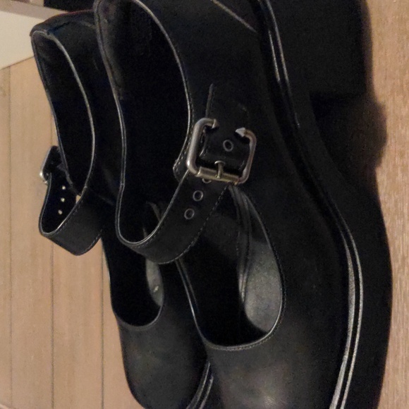 Jenn Ardor Black Platform Mary Jane Shoes Chunky Block Heel Lug Sole Size 10 - Picture 8 of 9